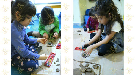 آشنایی با قسمتهای مختلف ساختمان - آشنایی با انواع خانه ها - ساخت لوازم منزل - شناخت و ترکیب رنگها - تقویت انگشتان - تقویت خلاقیت