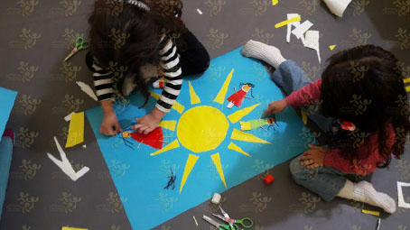 آموزش کار گروهی - آموزش مهارت حرکتی ظریف - آموزش همکاری - آشنایی با فواید خورشید