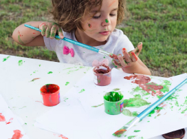 Painting in golden growth